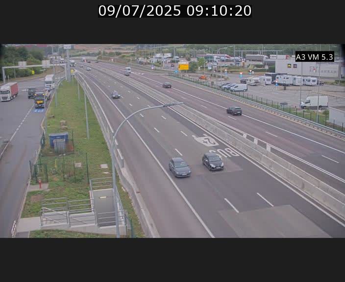 Traffic live webcam Luxembourg Aire de Berchem - A3 - BK 5 - direction France