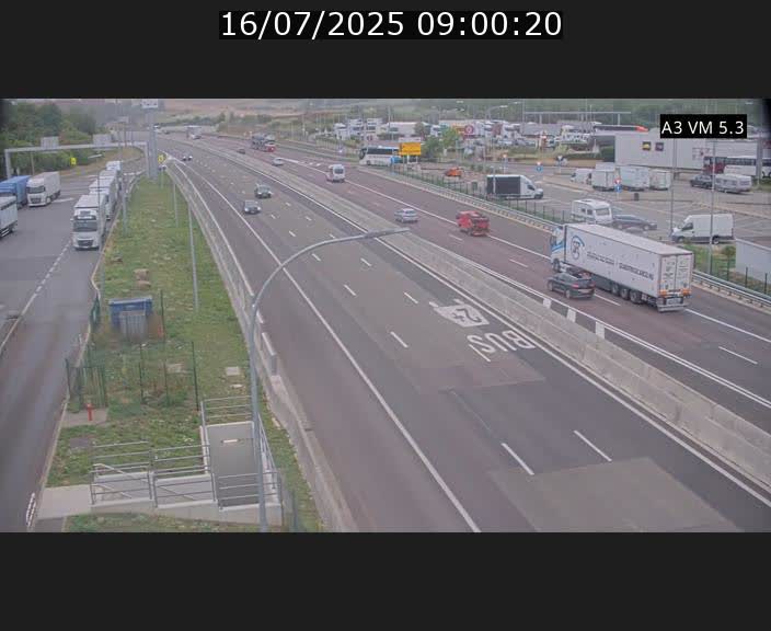 Traffic live webcam Luxembourg Aire de Berchem - A3 - BK 5 - direction France