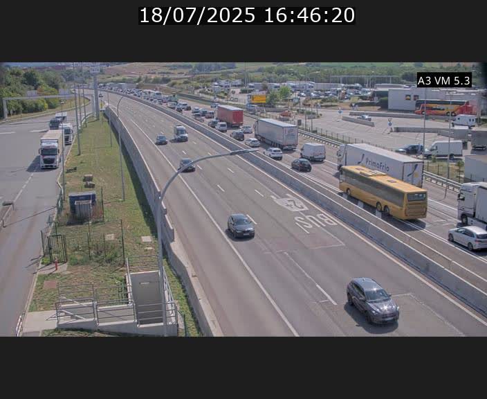 Traffic live webcam Luxembourg Aire de Berchem - A3 - BK 5 - direction France