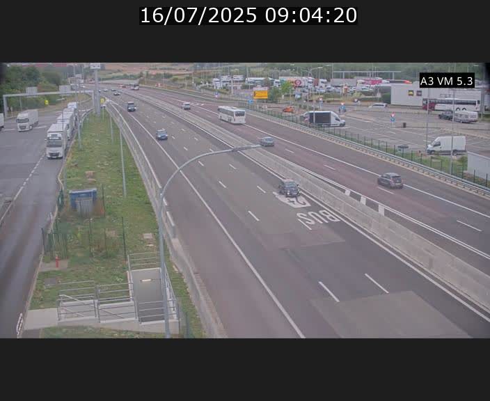 Traffic live webcam Luxembourg Aire de Berchem - A3 - BK 5 - direction France