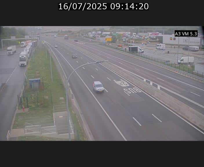 Traffic live webcam Luxembourg Aire de Berchem - A3 - BK 5 - direction France