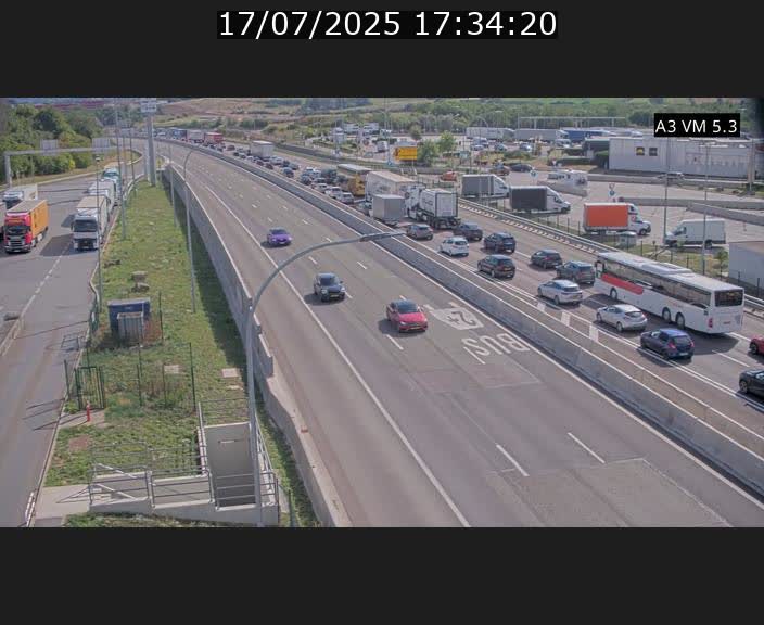 Traffic live webcam Luxembourg Aire de Berchem - A3 - BK 5 - direction France