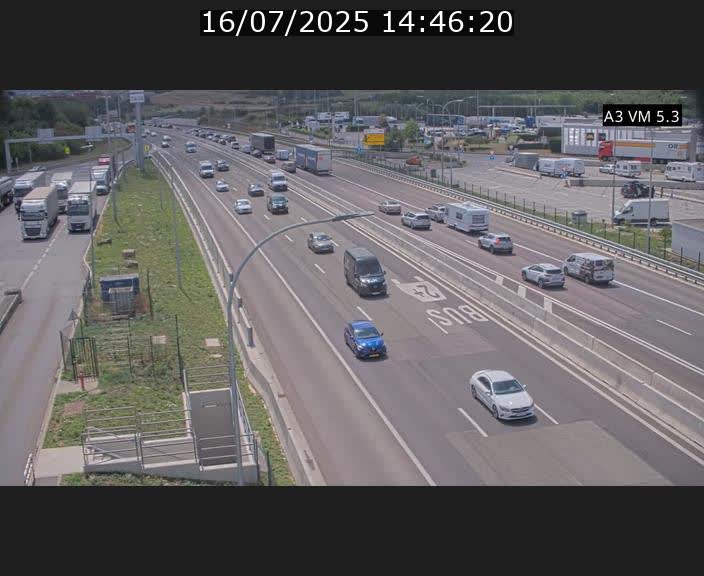 Traffic live webcam Luxembourg Aire de Berchem - A3 - BK 5 - direction France