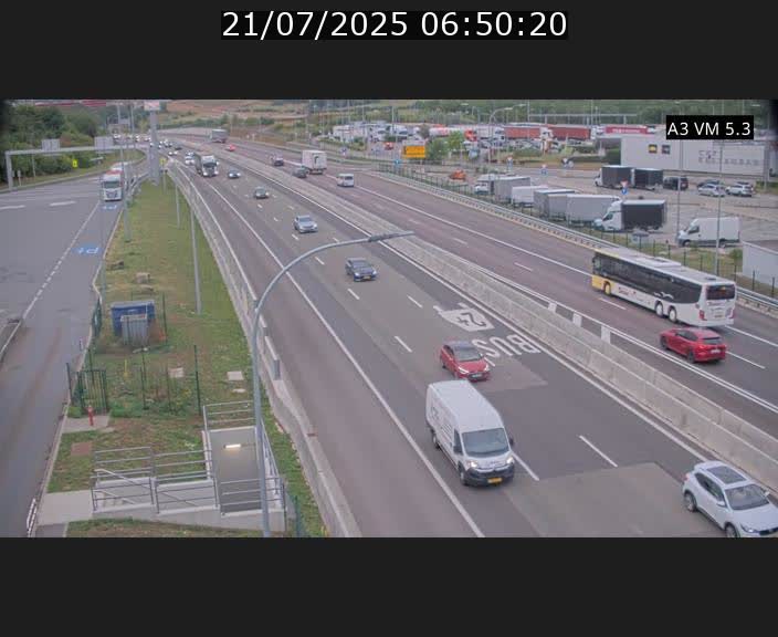 Traffic live webcam Luxembourg Aire de Berchem - A3 - BK 5 - direction France