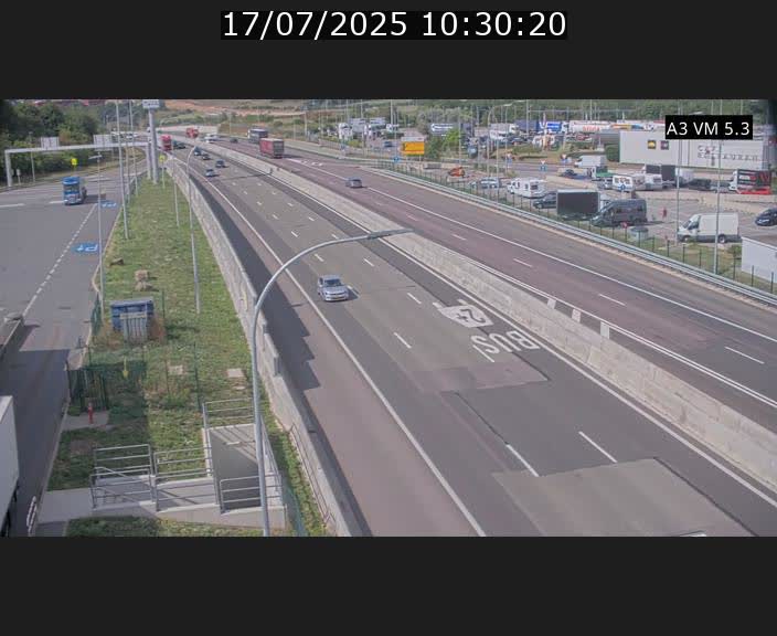 Traffic live webcam Luxembourg Aire de Berchem - A3 - BK 5 - direction France
