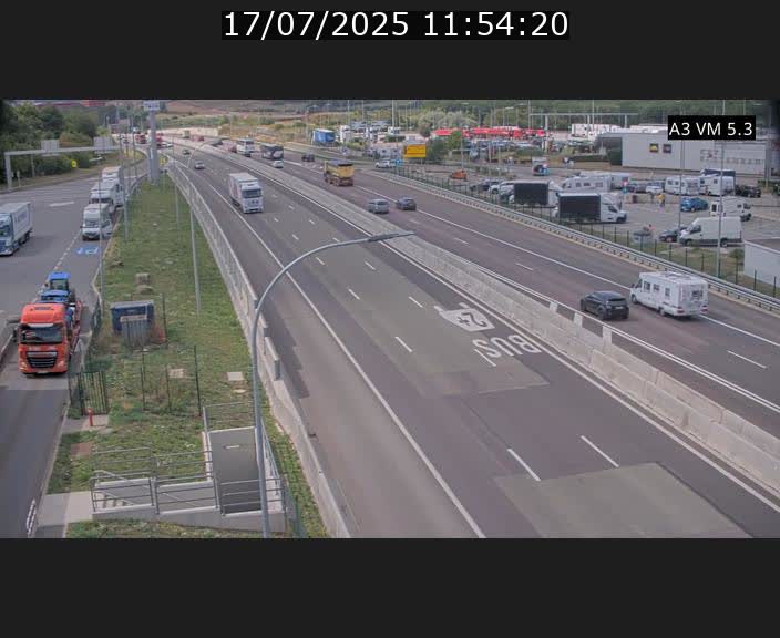 Traffic live webcam Luxembourg Aire de Berchem - A3 - BK 5 - direction France