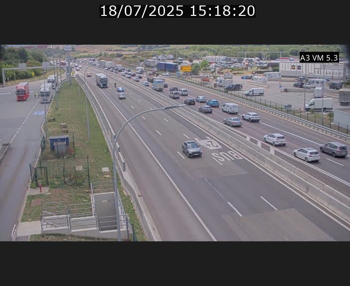Traffic live webcam Luxembourg Aire de Berchem - A3 - BK 5 - direction France