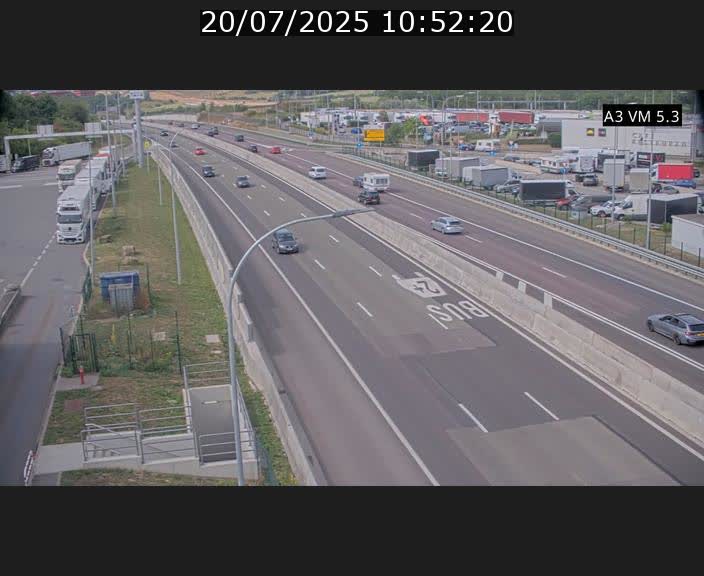 Traffic live webcam Luxembourg Aire de Berchem - A3 - BK 5 - direction France