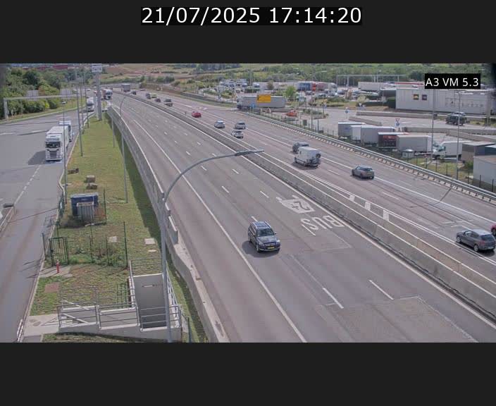Traffic live webcam Luxembourg Aire de Berchem - A3 - BK 5 - direction France