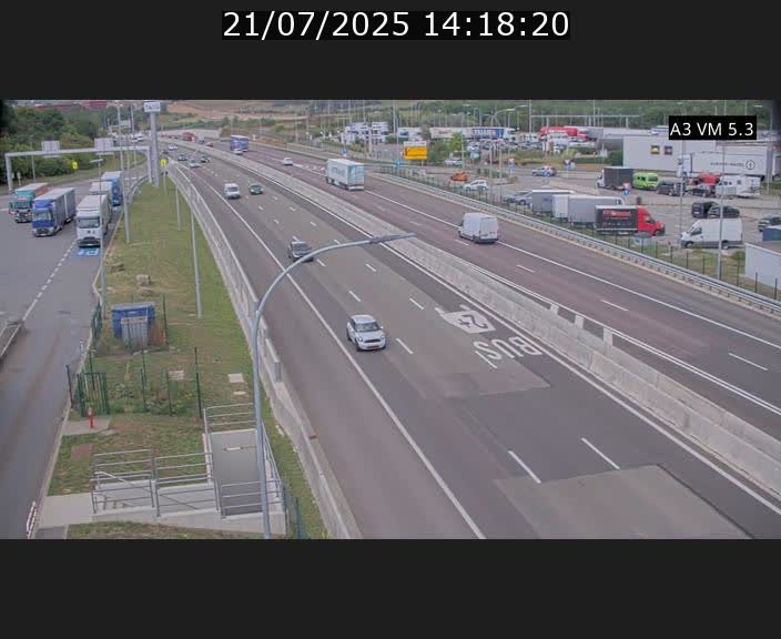 Traffic live webcam Luxembourg Aire de Berchem - A3 - BK 5 - direction France