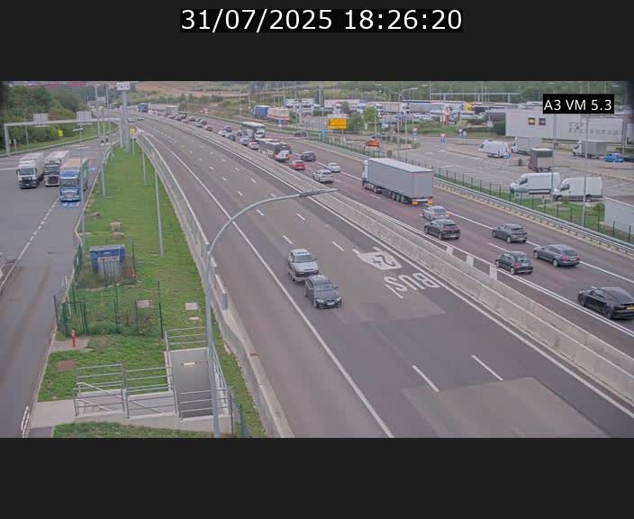 Traffic live webcam Luxembourg Aire de Berchem - A3 - BK 5 - direction France