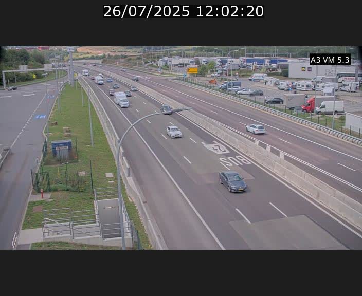Traffic live webcam Luxembourg Aire de Berchem - A3 - BK 5 - direction France