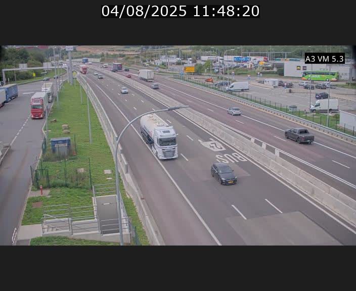 Traffic live webcam Luxembourg Aire de Berchem - A3 - BK 5 - direction France