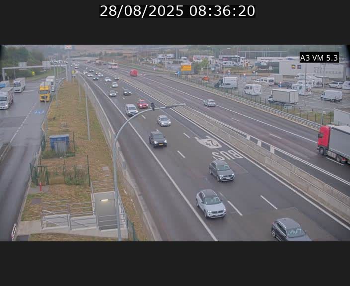 Traffic live webcam Luxembourg Aire de Berchem - A3 - BK 5 - direction France