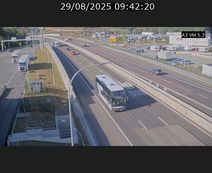 Traffic live webcam Luxembourg Aire de Berchem - A3 - BK 5 - direction France
