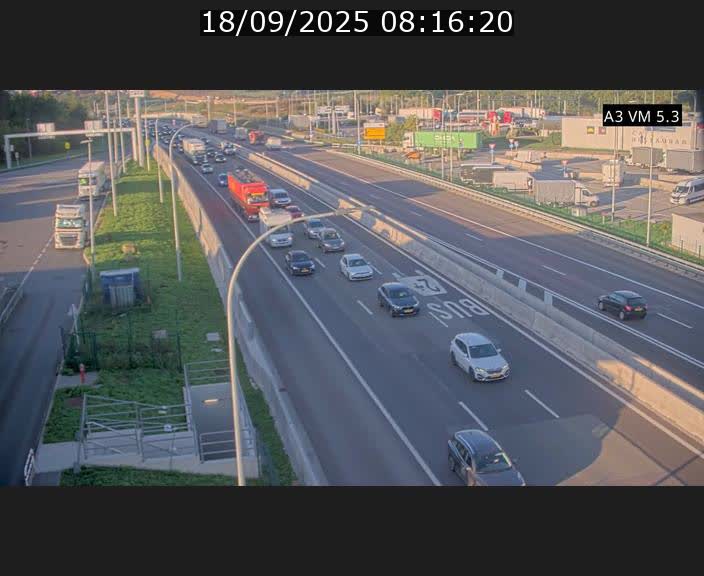 Traffic live webcam Luxembourg Aire de Berchem - A3 - BK 5 - direction France