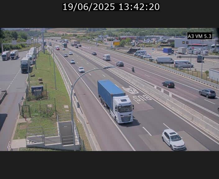 Traffic live webcam Luxembourg Aire de Berchem - A3 - BK 5 - direction France