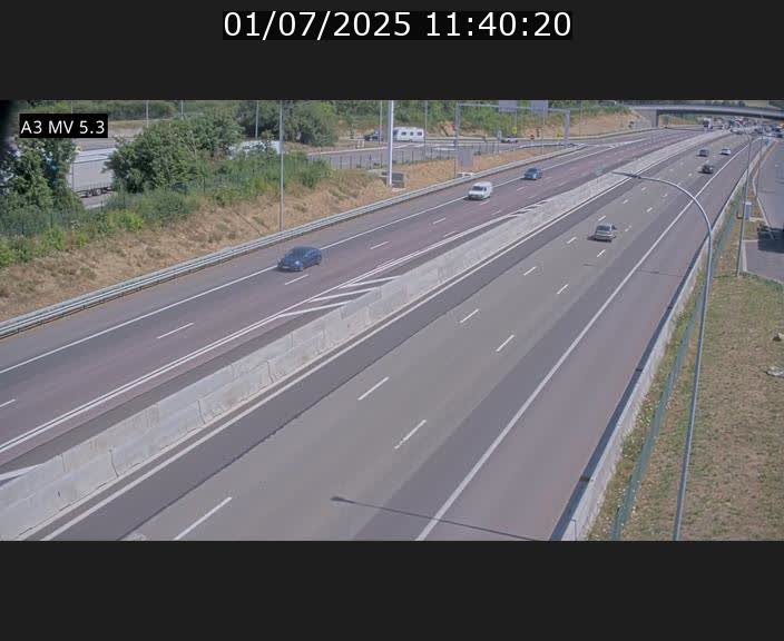 <h2>Webcam à l'Aire de Berchem au Luxembourg sur l'A3. Vue orientée vers la France</h2>