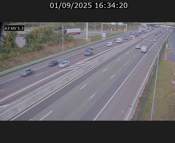 <h2>Webcam à l'Aire de Berchem au Luxembourg sur l'A3. Vue orientée vers la France</h2>