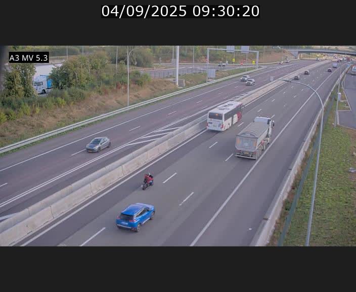 <h2>Webcam à l'Aire de Berchem au Luxembourg sur l'A3. Vue orientée vers la France</h2>