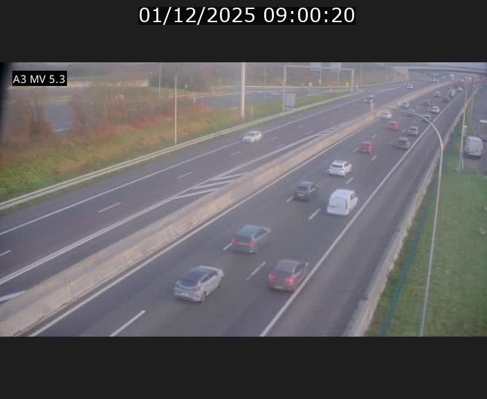 <h2>Webcam à l'Aire de Berchem au Luxembourg sur l'A3. Vue orientée vers la France</h2>