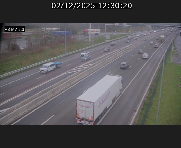 <h2>Webcam à l'Aire de Berchem au Luxembourg sur l'A3. Vue orientée vers la France</h2>