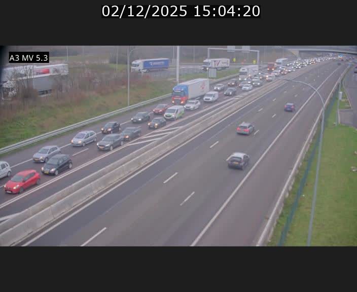 <h2>Webcam à l'Aire de Berchem au Luxembourg sur l'A3. Vue orientée vers la France</h2>