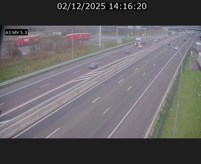 <h2>Webcam à l'Aire de Berchem au Luxembourg sur l'A3. Vue orientée vers la France</h2>