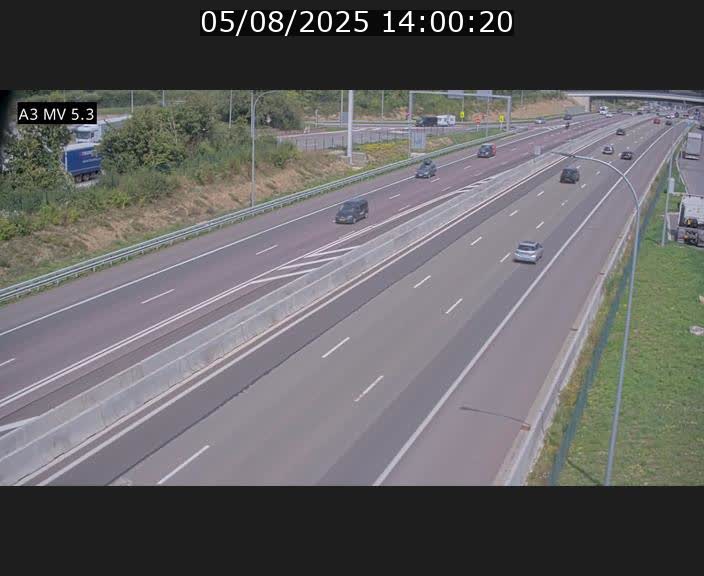 <h2>Webcam à l'Aire de Berchem au Luxembourg sur l'A3. Vue orientée vers la France</h2>