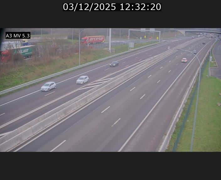 <h2>Webcam à l'Aire de Berchem au Luxembourg sur l'A3. Vue orientée vers la France</h2>