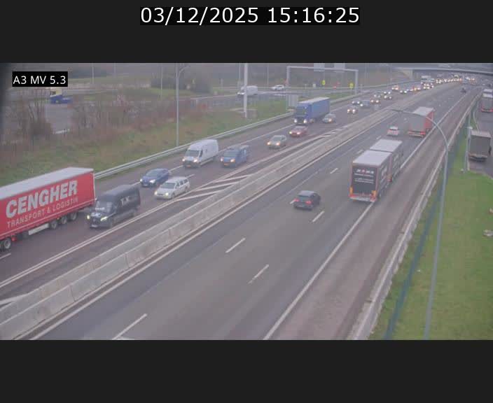 <h2>Webcam à l'Aire de Berchem au Luxembourg sur l'A3. Vue orientée vers la France</h2>
