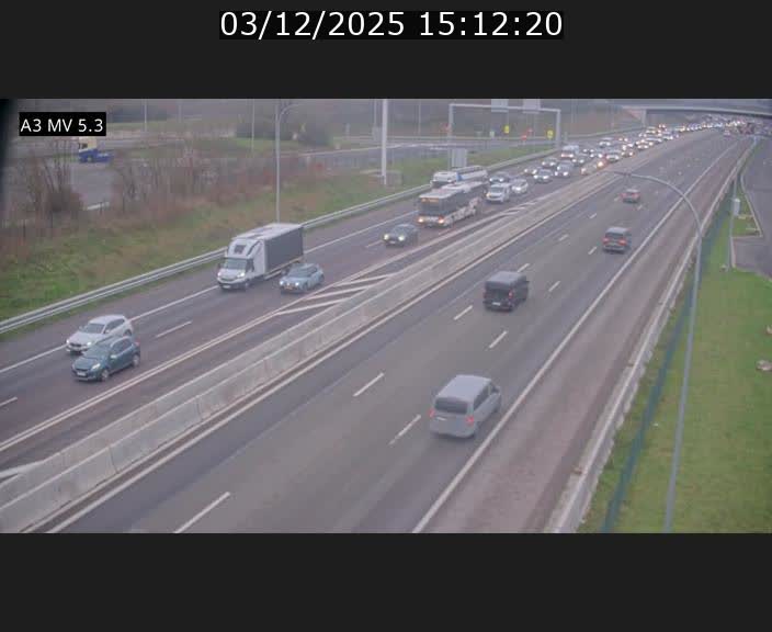 <h2>Webcam à l'Aire de Berchem au Luxembourg sur l'A3. Vue orientée vers la France</h2>