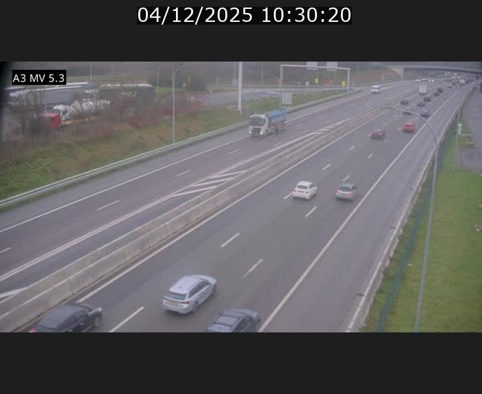 <h2>Webcam à l'Aire de Berchem au Luxembourg sur l'A3. Vue orientée vers la France</h2>