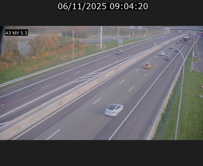 Webcam à l'Aire de Berchem au Luxembourg sur l'A3. Vue orientée vers la France