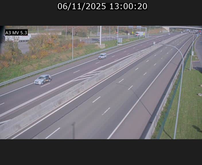<h2>Webcam à l'Aire de Berchem au Luxembourg sur l'A3. Vue orientée vers la France</h2>