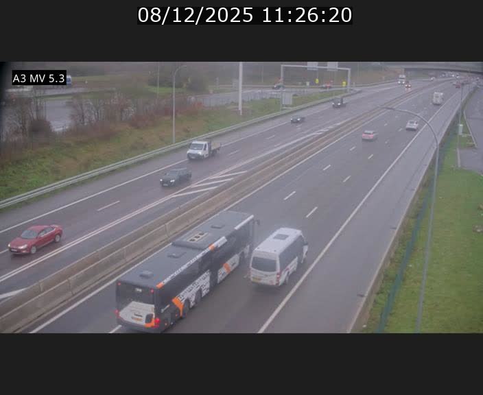 <h2>Webcam à l'Aire de Berchem au Luxembourg sur l'A3. Vue orientée vers la France</h2>