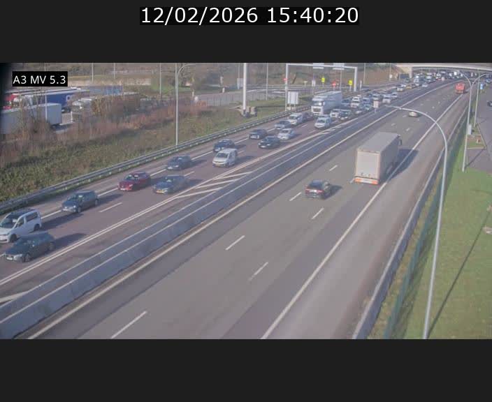 <h2>Webcam à l'Aire de Berchem au Luxembourg sur l'A3. Vue orientée vers la France</h2>