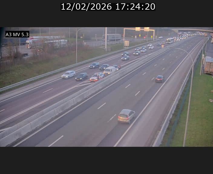 <h2>Webcam à l'Aire de Berchem au Luxembourg sur l'A3. Vue orientée vers la France</h2>