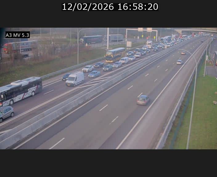 <h2>Webcam à l'Aire de Berchem au Luxembourg sur l'A3. Vue orientée vers la France</h2>