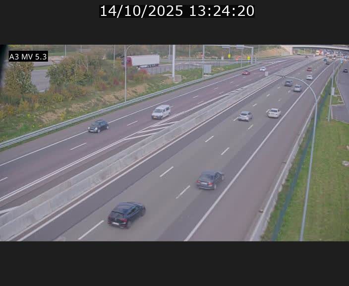 <h2>Webcam à l'Aire de Berchem au Luxembourg sur l'A3. Vue orientée vers la France</h2>