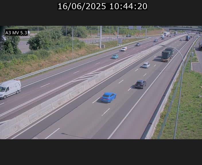 Webcam à l'Aire de Berchem au Luxembourg sur l'A3. Vue orientée vers la France