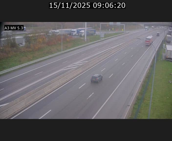 Webcam à l'Aire de Berchem au Luxembourg sur l'A3. Vue orientée vers la France