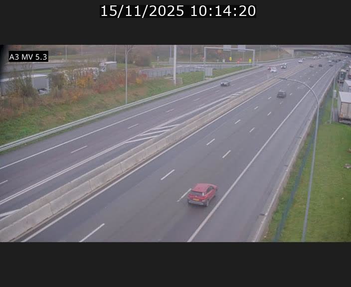 <h2>Webcam à l'Aire de Berchem au Luxembourg sur l'A3. Vue orientée vers la France</h2>