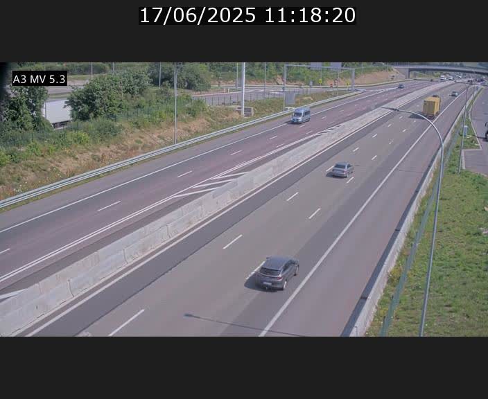 Webcam à l'Aire de Berchem au Luxembourg sur l'A3. Vue orientée vers la France