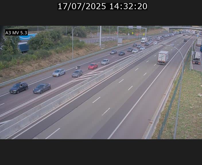 <h2>Webcam à l'Aire de Berchem au Luxembourg sur l'A3. Vue orientée vers la France</h2>