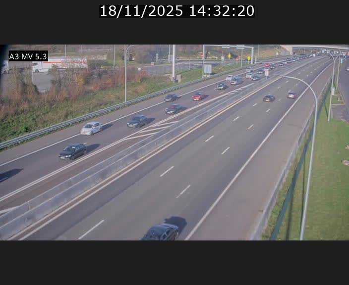 <h2>Webcam à l'Aire de Berchem au Luxembourg sur l'A3. Vue orientée vers la France</h2>