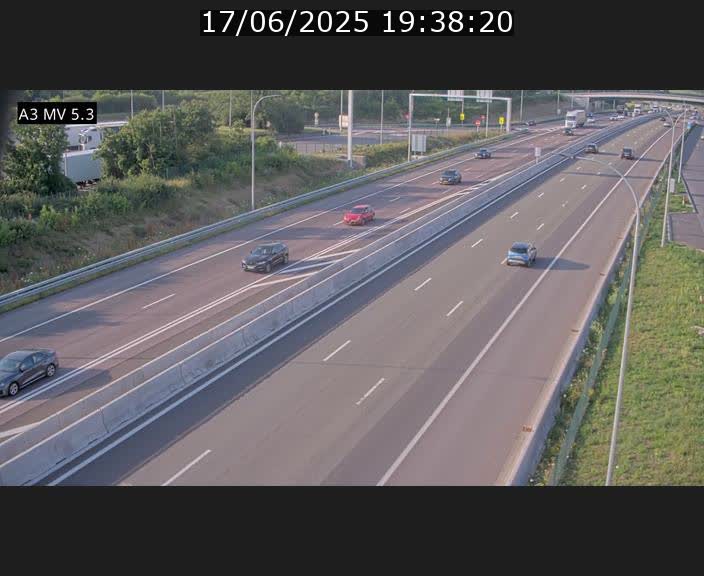 Webcam à l'Aire de Berchem au Luxembourg sur l'A3. Vue orientée vers la France