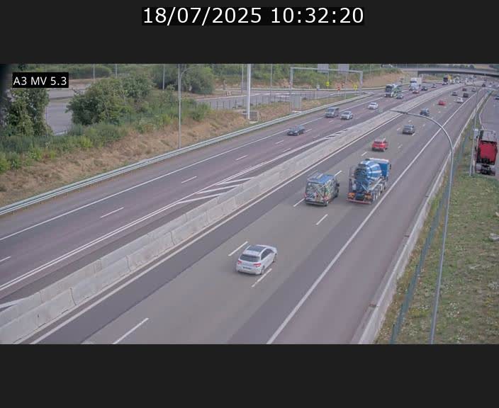 <h2>Webcam à l'Aire de Berchem au Luxembourg sur l'A3. Vue orientée vers la France</h2>