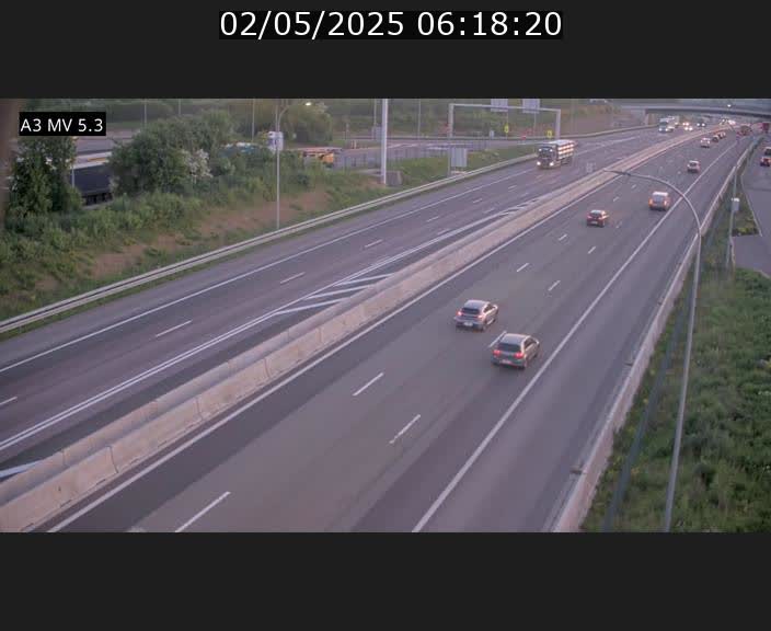 Webcam à l'Aire de Berchem au Luxembourg sur l'A3. Vue orientée vers la France