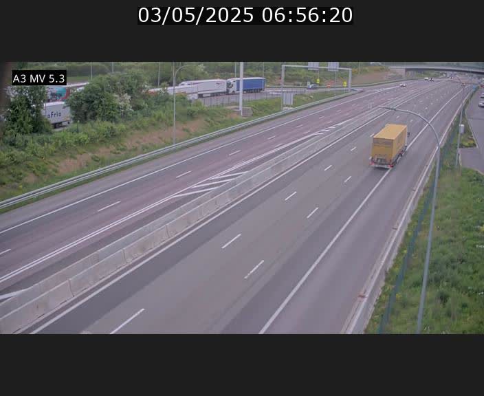 Webcam à l'Aire de Berchem au Luxembourg sur l'A3. Vue orientée vers la France